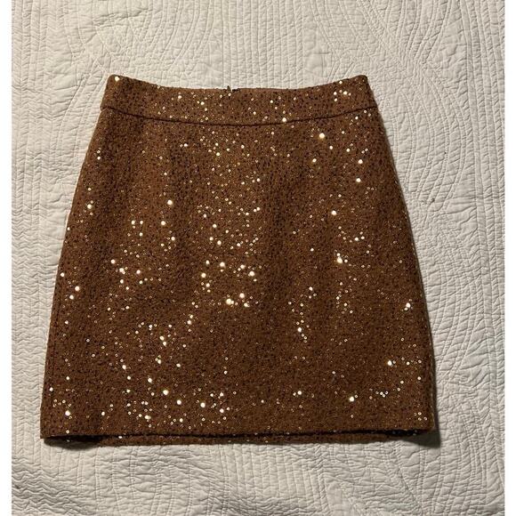 Loft Gold Glitter Skirt - Picture 1 of 5